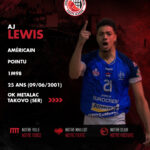 AJ Lewis complète l&rsquo;effectif du CVB52 pour la saison 2026/2027